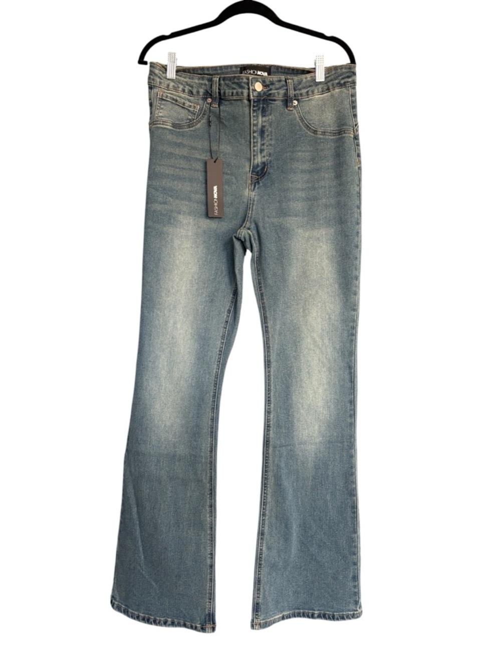 Fashion Nova Tucson Booty Lifting Bootcut Jeans Dark Wash Size 15 High Rise NWT
